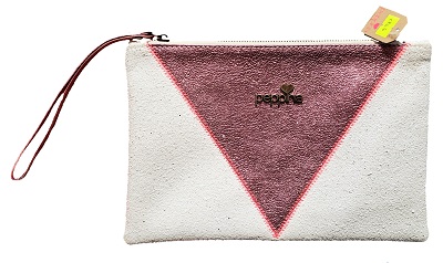 Clutch Peppina Rosa Blanco