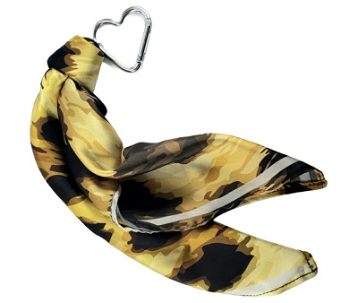 Llavero corazón pañuelo animal print