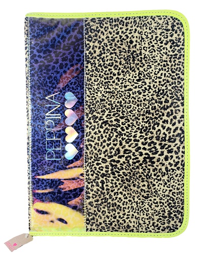 Porta Agenda Animal Print Tornasol Dorado