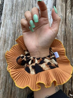 Coleta Nina animal print tostada