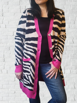 Chaleco Cebra fucsia