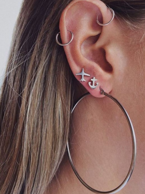 Aros par de argollas lisas 52mm