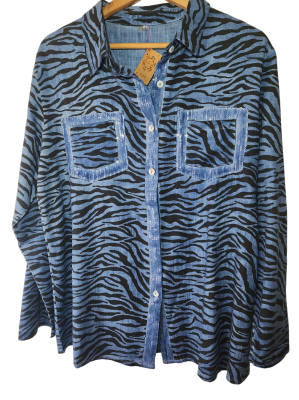 Blusa cebra azul
