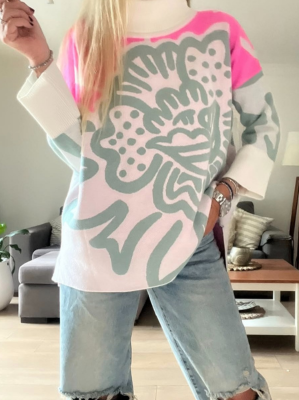 Sweater Flor blanco